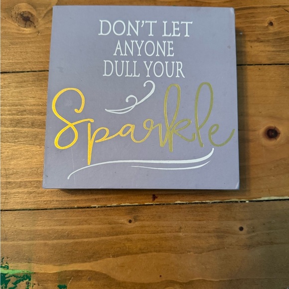 Inspirational Wall Art with Gold and White Text - Picture 1 of 4